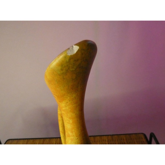 Vintage Haeger Slim Pitcher with Spout Yellow and Green Texture (Small Chip) - Picture 4 of 5